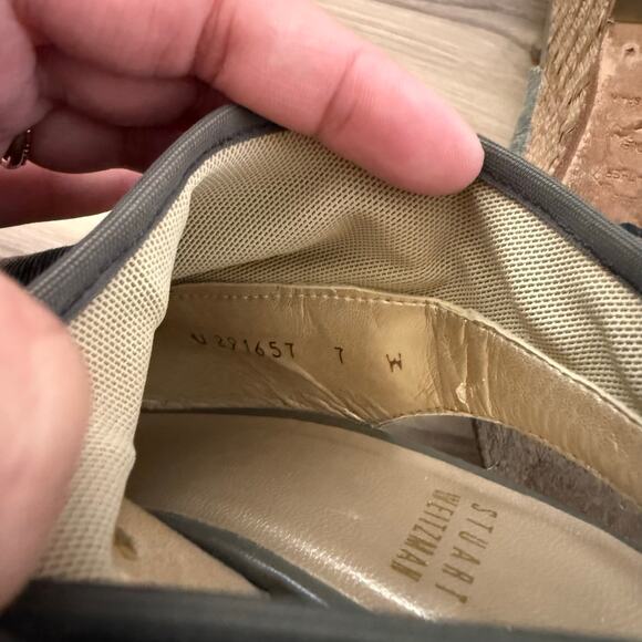 Stuart Weitzman Glover Stretch Wedge Sandal - Picture 7 of 8